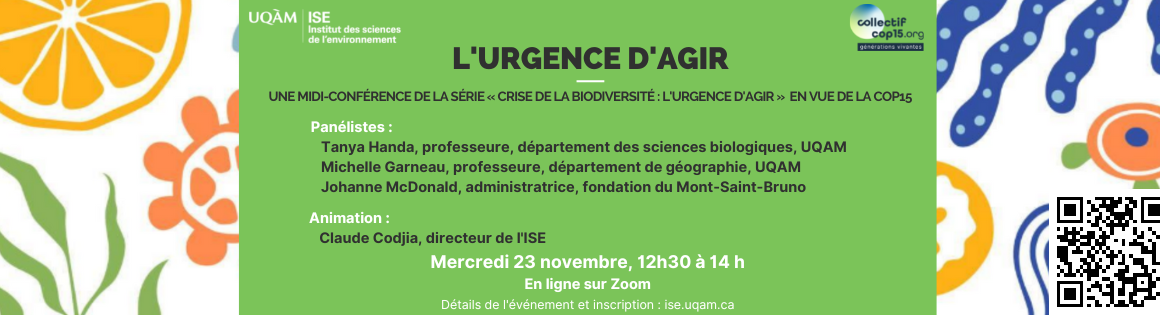 Midi-conférence ISE : L’urgence d’agir